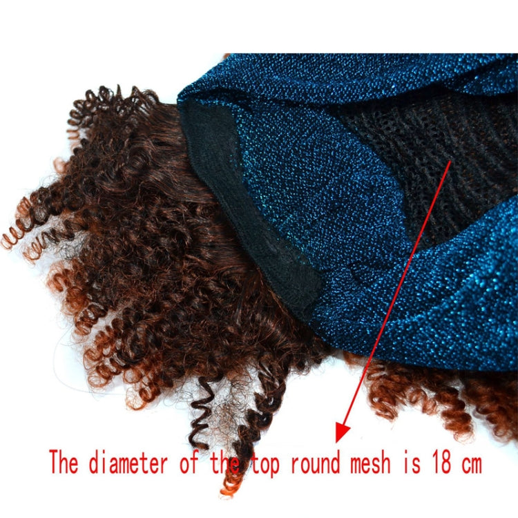 Headscarf Wig Black Gradient Small Curly Wig Explosive Headgear, Colour: 7.TJB0-4T30# - free shipping - PMC TechLife - Order now!