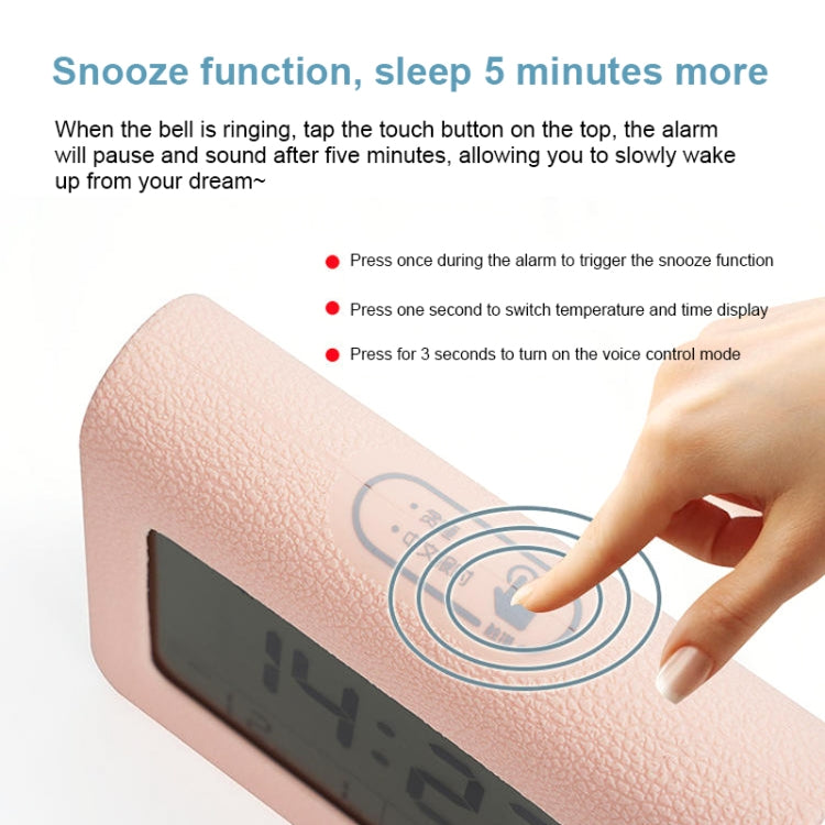 ZKLiLi Lazy Snooze Applet Alarm Clock Bedside Bluetooth Multifunctional Silent Digital Alarm Clock(Pink) - free shipping - PMc TechLife - Order now!