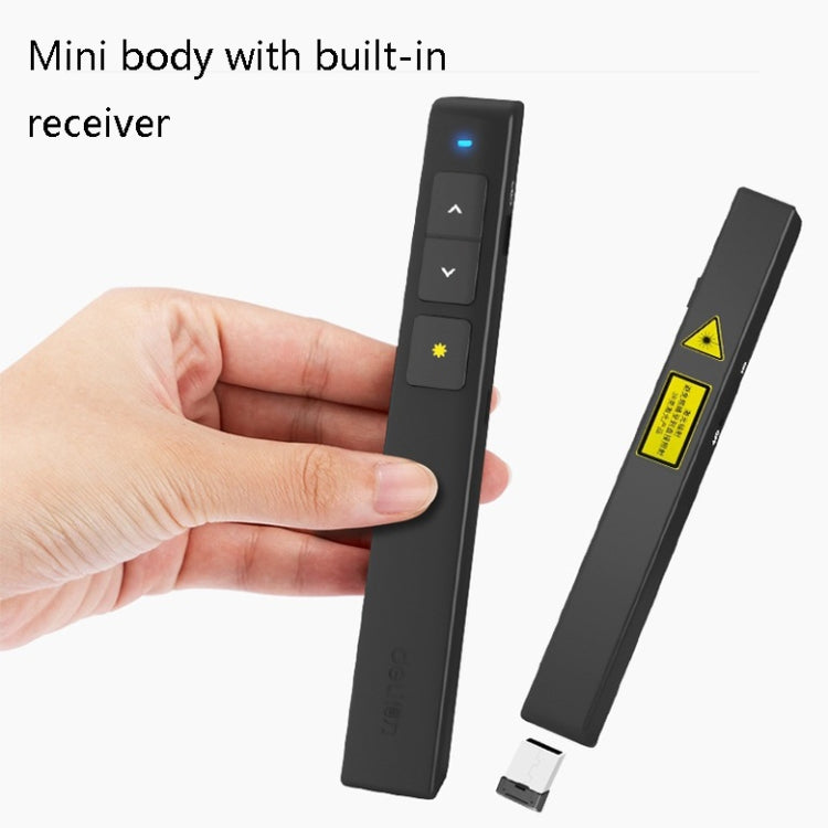 Deli 2.4GHz Laser Page Turning Pen Rechargeable Speech Projector Pen, Model: 2802PL (White) - free shipping - PMC Jewellery - Order now!