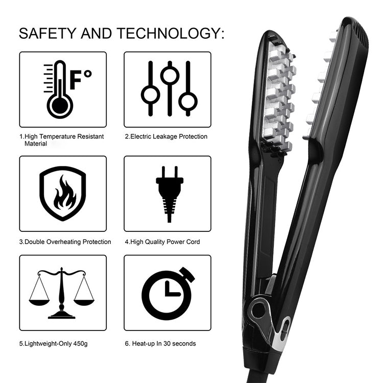 Multi-functional Long & Short Hair Styling Iron Ceramic Tourmaline Volumizing Hair Iron(White gold) - free shipping - PMC TechLife - Order now!