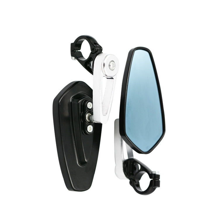 Electric Bike Motorcycle Modified Reversing Retro Rearview Handle Mirror All Aluminum Reflective Rearview Mirror(Silver) - Side Mirrors by PMC Jewellery | Online Shopping South Africa | PMC Jewellery | Buy Now Pay Later Mobicred