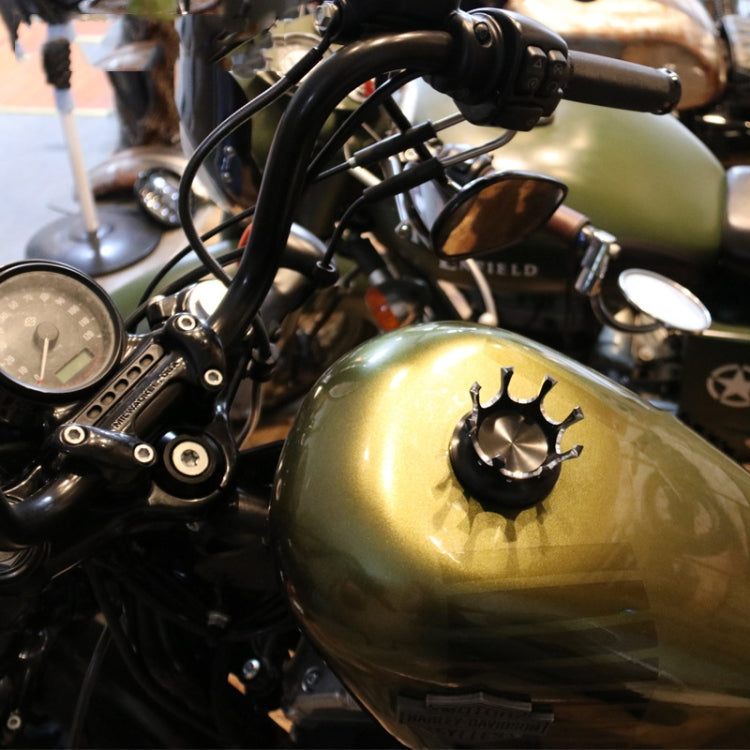 Motorcycle CNC Aluminum Alloy Crown Fuel Tank Cap Suitable For Harley 883 / XL / 1200 / 48 / 72(Black) - Others by PMC Jewellery | Online Shopping South Africa | PMC Jewellery | Buy Now Pay Later Mobicred