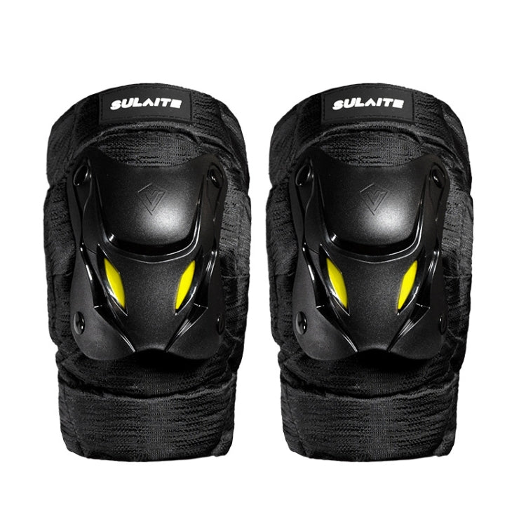 SULAITE Motorcycle Protector Rider Wind Warmth Protective Gear Riding Equipment, Colour: Black Knee Pad+Elbow Pad - Protective Gear by SULAITE | Online Shopping South Africa | PMC TechLife | Buy Now Pay Later Mobicred