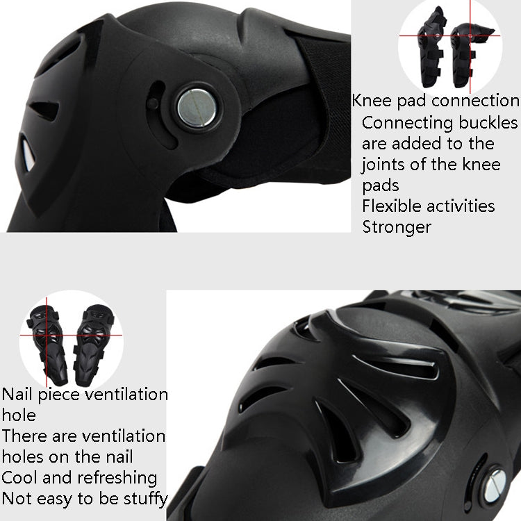 SULAITE Outdoor Sports Protective Gear Motocross Riding Motorsport Elbow Knee Pads, Specification: Free Size(Black) - free shipping - PMC TechLife - Order now!