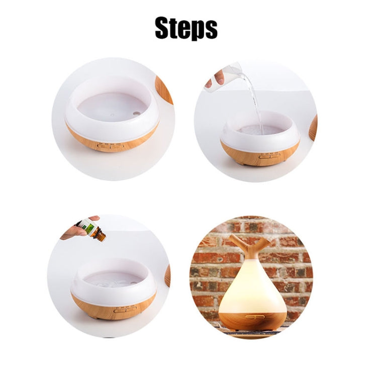 YCTA-008 Household Mute Small Wood Grain Colorful Light Aroma Diffuser Night Tree Air Humidifier, Product specifications: EU Plug(Light Wood Grain) - free shipping - PMC TechLife - Order now!