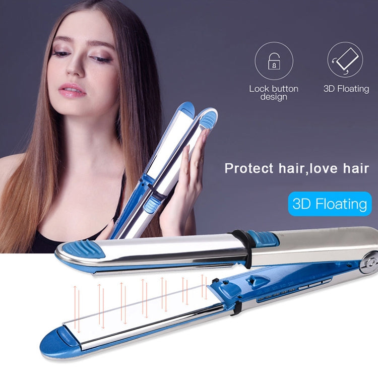 2 in 1 Titanium Hair Straighter Curler Iron(Blue) - free shipping - PMC TechLife - Order now!