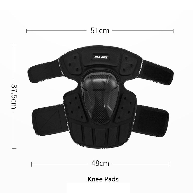 SULAITE Off-Road Motorcycle Windproof Warmth Drop-Proof Breathable Carbon Fiber Protective Gear, Specification: Knee Pads - Protective Gear by SULAITE | Online Shopping South Africa | PMC TechLife | Buy Now Pay Later Mobicred