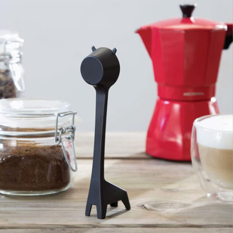 5 PCS Cartoon Giraffe Shape Coffee Spoon Coffee Bean Powder Quantitative Spoon Metering Plastic Spoon(Black) - free shipping - PMC TechLife - Order now!
