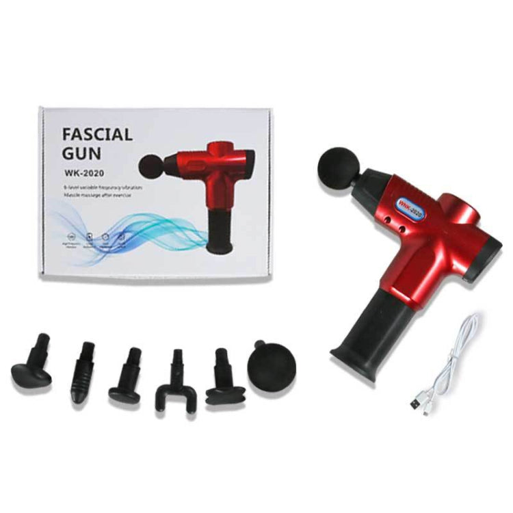 Hishell WK-2020 Electric Massage Gun Muscle Relaxation Charging Massager Portable Fitness Equipment Fascia Gun(Silver) - free shipping - PMC TechLife - Order now!