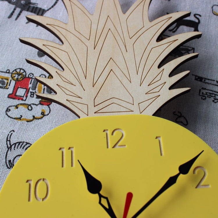 Fruit Personality Mute Wall Clock Acrylic Children Decoration Clock(B Yellow) - Wall Clock by PMc TechLife | Online Shopping South Africa | PMc TechLife | Buy Now Pay Later Mobicred