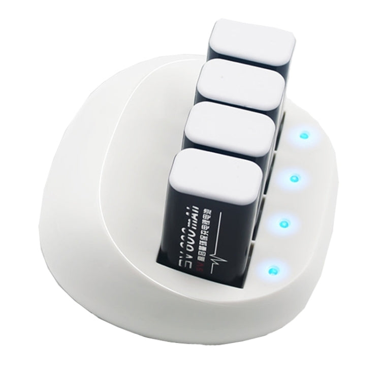 Four-Slot 9V Lithium Battery Charger For Multimeter Microphone Remote Control Battery Charger, US Plug - Charger & Converter by PMC TechLife | Online Shopping South Africa | PMC TechLife | Buy Now Pay Later Mobicred