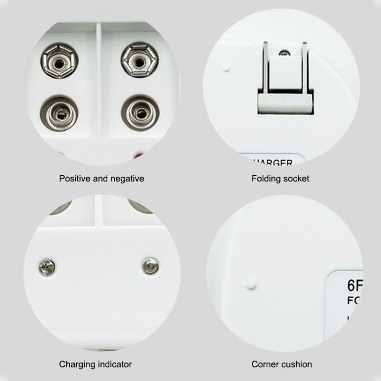 Four-Slot 9V Lithium Battery Charger For Multimeter Microphone Remote Control Battery Charger, US Plug - Charger & Converter by PMC TechLife | Online Shopping South Africa | PMC TechLife | Buy Now Pay Later Mobicred