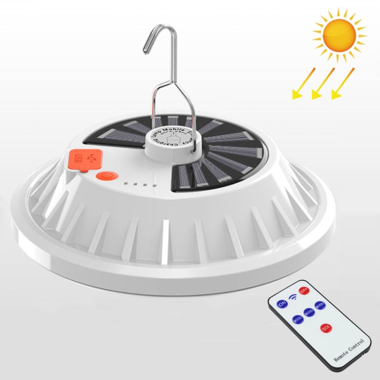 V62 Solar + RC 120 LEDs UFO Rechargeable Light Household Emergency Light Bulb Outdoor Camping Night Market Stall Light - Camping Lighting by PMc TechLife | Online Shopping South Africa | PMc TechLife | Buy Now Pay Later Mobicred