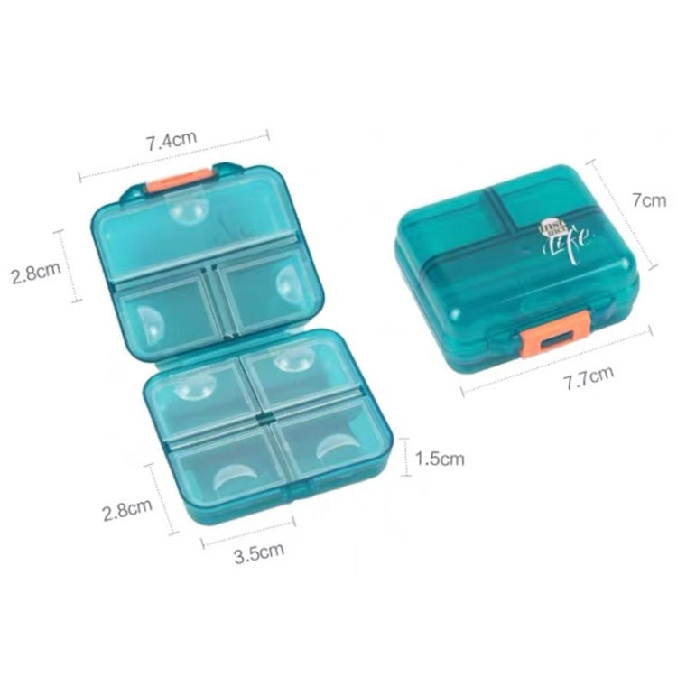 Mizi Small Pill Box Portable Dispensing Medicines Boxes, Colour: 7 Grid (Green) - free shipping - PMC TechLife - Order now!