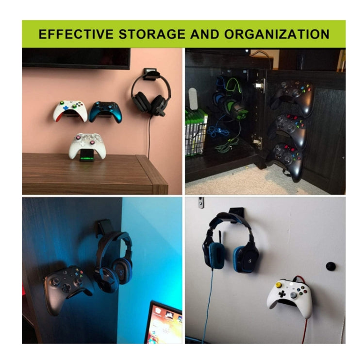3 PCS Stick-On Headset Bracket Wall-Mounted Gamepad Bracket(Black) - Headset Stand by PMC TechLife | Online Shopping South Africa | PMC TechLife | Buy Now Pay Later Mobicred