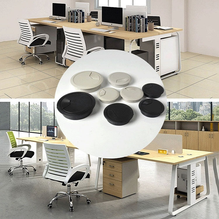 20 PCS ABS Plastic Round Cable Box Computer Desk Cable Hole Cover, Specification:  50mm (White) - Furniture Accessories by PMC TechLife | Online Shopping South Africa | PMC TechLife | Buy Now Pay Later Mobicred
