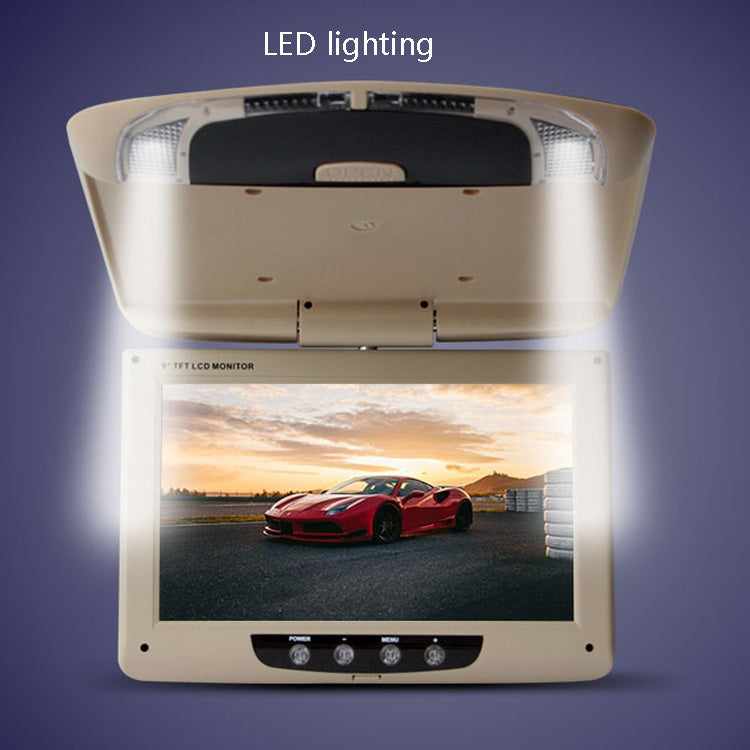 9 Inch Car HD Car Reversing Display Car Ceiling Display(Beige) - Car Monitor by PMC TechLife | Online Shopping South Africa | PMC TechLife | Buy Now Pay Later Mobicred