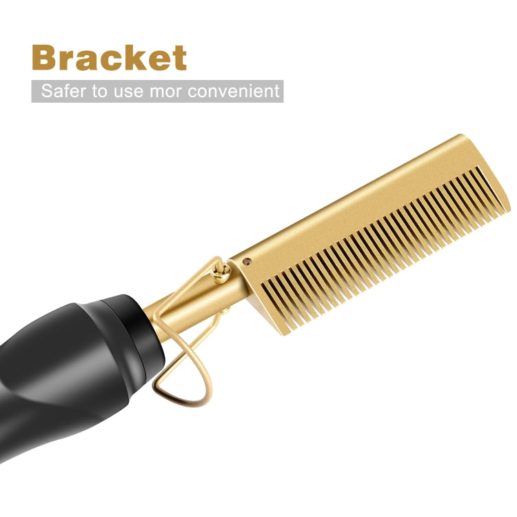 Multifunctional Comb Dry And Wet Dual-Use Curly Hair Straightening Stick Electric Perm Comb EU Plug(Black) - free shipping - PMC TechLife - Order now!
