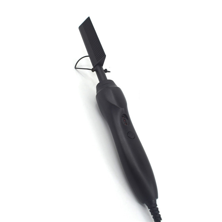 Multifunctional Comb Dry And Wet Dual-Use Curly Hair Straightening Stick Electric Perm Comb UK Plug(Black) - free shipping - PMC TechLife - Order now!