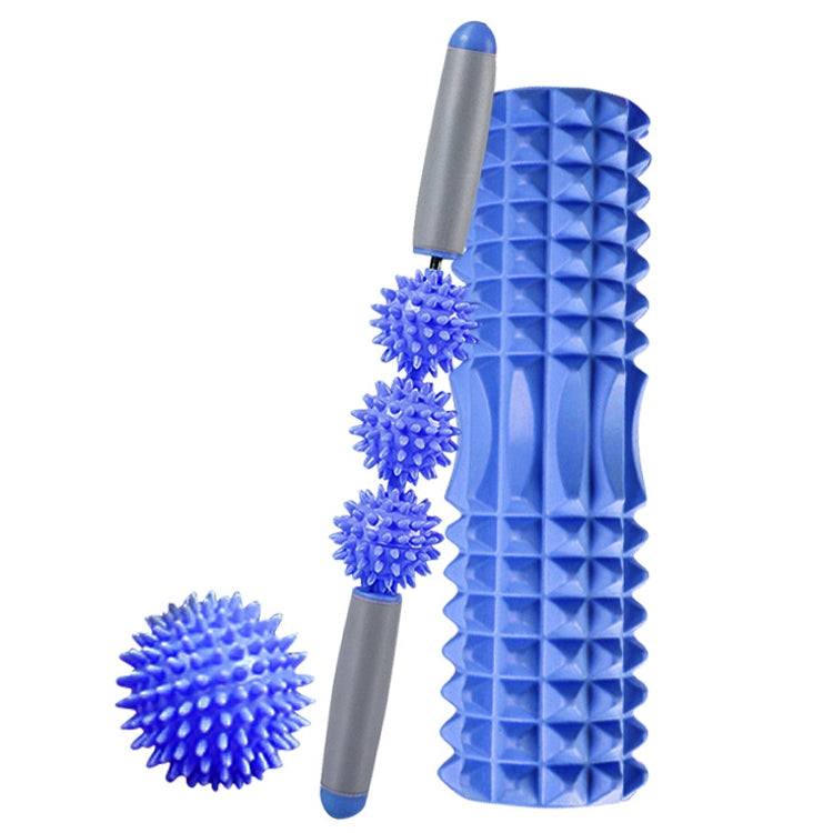 3 in 1 Eva Foam Roller Hollow Muscle Relaxation Roller Yoga Column Set, Length:  33cm (Blue Crescent) - free shipping - PMC TechLife - Order now!
