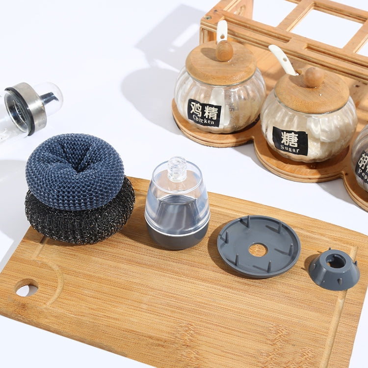 Multifunctional Push-Type Cleaning Brush Kitchen Detergent Automatic Liquid Addition Dishwashing Brush(Steel Ball Pot Brush) - Cleaning Tools by PMc TechLife | Online Shopping South Africa | PMc TechLife | Buy Now Pay Later Mobicred