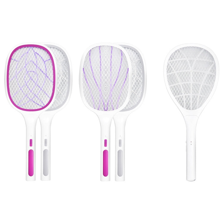 Electrical Mosquito Swatter Mosquito Killer Two-In-One USB Rechargeable Household Electrical Mosquito Swatter, Colour: LEDx10 Gray (Base Charging) - Fly Swatter by PMC TechLife | Online Shopping South Africa | PMC TechLife | Buy Now Pay Later Mobicred