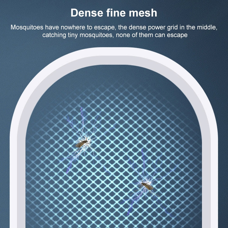 Electrical Mosquito Swatter Mosquito Killer Two-In-One USB Rechargeable Household Electrical Mosquito Swatter, Colour: LEDx10 Gray (Base Charging) - Fly Swatter by PMC TechLife | Online Shopping South Africa | PMC TechLife | Buy Now Pay Later Mobicred