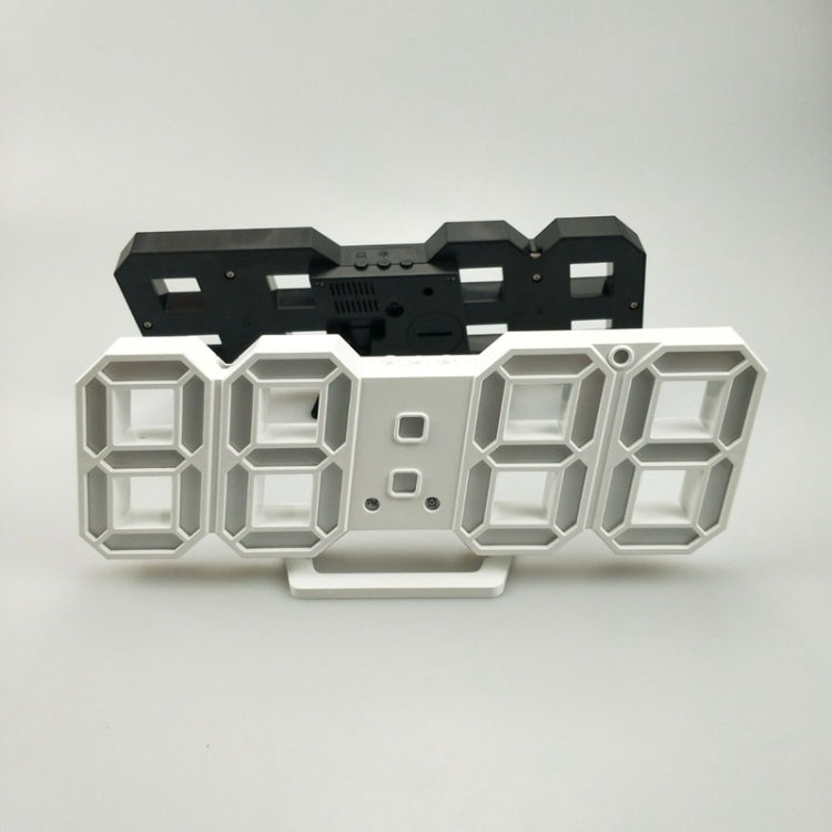 6609 3D Stereo LED Alarm Clock Living Room 3D Wall Clock, Colour: Black Frame Green Light - Alarm Clocks by PMc TechLife | Online Shopping South Africa | PMc TechLife | Buy Now Pay Later Mobicred