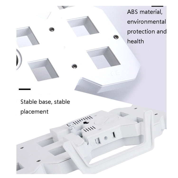 6609 3D Stereo LED Alarm Clock Living Room 3D Wall Clock, Colour: Black Frame Green Light - Alarm Clocks by PMc TechLife | Online Shopping South Africa | PMc TechLife | Buy Now Pay Later Mobicred