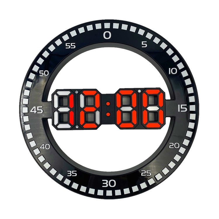 DS-3688L Living Room 3D Wall Clock Big Screen LED Electronic Clock, Colour: Black+Red - Wall Clock by PMc TechLife | Online Shopping South Africa | PMc TechLife | Buy Now Pay Later Mobicred