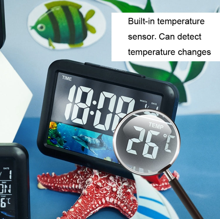 Color Screen Children Electronic Alarm Clock LCD Bedside Alarm Clock(Black Shell Universe) - Alarm Clocks by PMc TechLife | Online Shopping South Africa | PMc TechLife | Buy Now Pay Later Mobicred