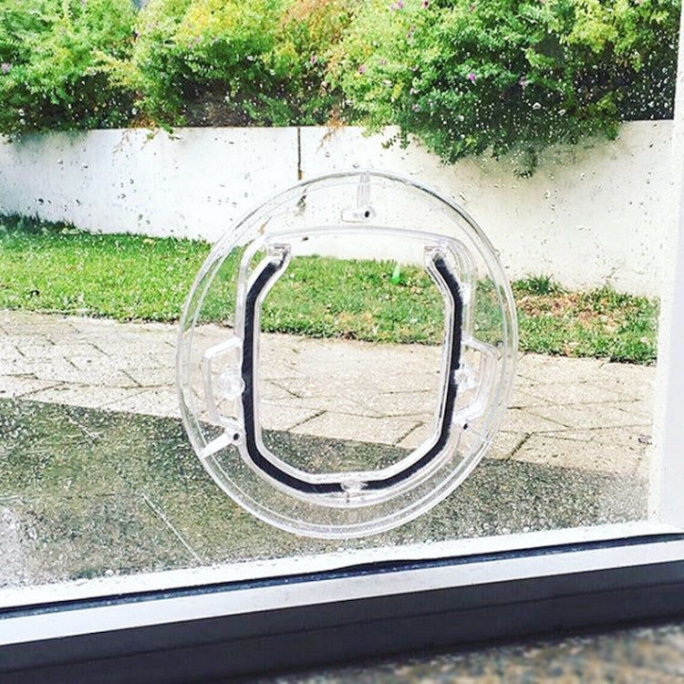 Pet Supplies PC Material Round Glass Door Cat Puppy Door Hole(Transparent) - Pet Screen Doors by PMC TechLife | Online Shopping South Africa | PMC TechLife | Buy Now Pay Later Mobicred
