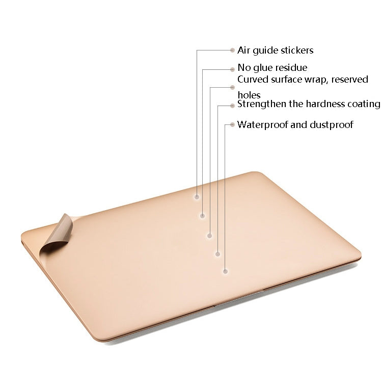 JRC Laptop Film Computer Top Shell Body Protection Sticker For MacBook Air 11.6 inch A1370 / A1465(Champagne Gold) - free shipping - PMC Jewellery - Order now!