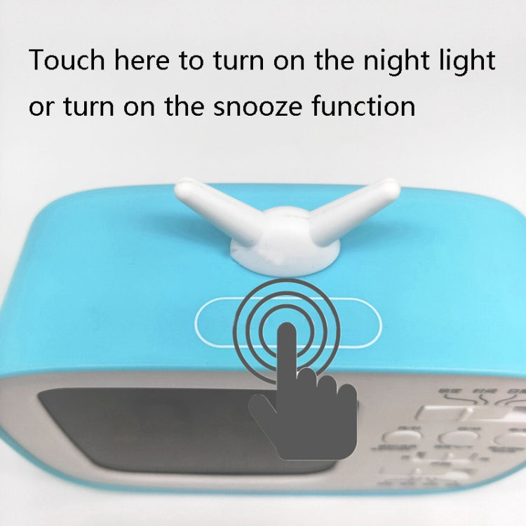G179 Retro TV Alarm Clock Student Dormitory Bed Electronic Clock(Blue English Version) - Novelty Clock by PMc TechLife | Online Shopping South Africa | PMc TechLife | Buy Now Pay Later Mobicred