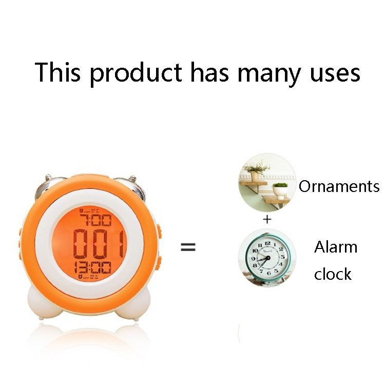 0705 Big Volume Simple Three-Dimensional LED Alarm Clock Mute Luminous Electronic Clock(Black Shell Orange) - Novelty Clock by PMc TechLife | Online Shopping South Africa | PMc TechLife | Buy Now Pay Later Mobicred
