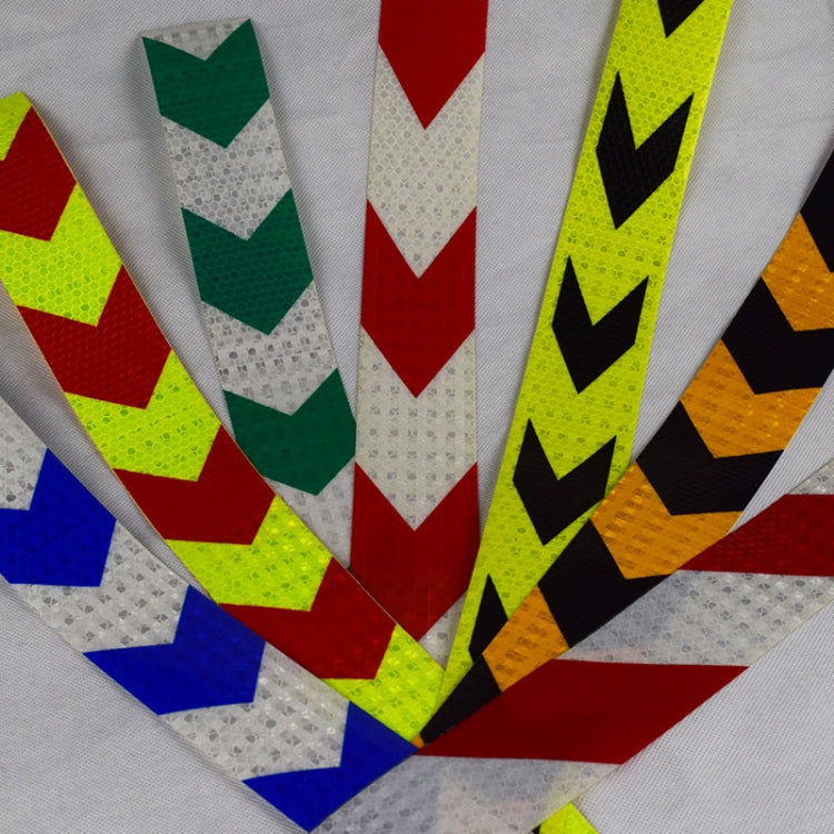 PVC Crystal Color Arrow Reflective Film Truck Honeycomb Guidelines Warning Tape Stickers 5cm x 25m(White Green) - Reflective Material by PMc TechLife | Online Shopping South Africa | PMc TechLife | Buy Now Pay Later Mobicred