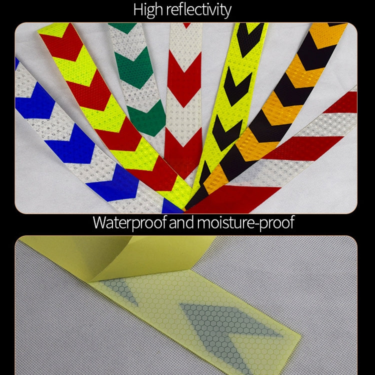 PVC Crystal Color Arrow Reflective Film Truck Honeycomb Guidelines Warning Tape Stickers 5cm x 25m(White Green) - Reflective Material by PMc TechLife | Online Shopping South Africa | PMc TechLife | Buy Now Pay Later Mobicred