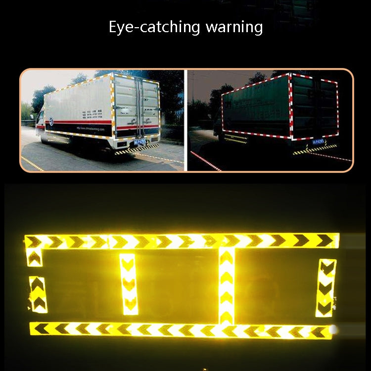 PVC Crystal Color Arrow Reflective Film Truck Honeycomb Guidelines Warning Tape Stickers 5cm x 25m(Red White) - Reflective Material by PMc TechLife | Online Shopping South Africa | PMc TechLife | Buy Now Pay Later Mobicred