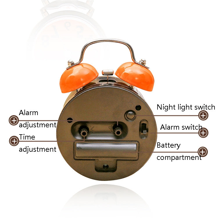 A32 Double Bell Alarm Clock Student Bedside Belt Alarm(Pink) - Alarm Clocks by PMc TechLife | Online Shopping South Africa | PMc TechLife | Buy Now Pay Later Mobicred