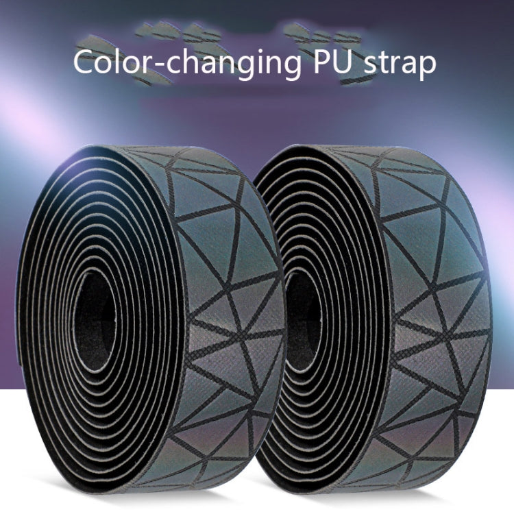 WEST BIKING Bicycle Volorful Handlebar Straps Shock Absorption PU Non-Slip Handlebar Wrap Riding Equipment(Aurora) - Bicycle Grips by WEST BIKING | Online Shopping South Africa | PMc TechLife | Buy Now Pay Later Mobicred