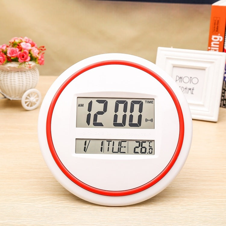 3883 Electronic Mute Wall Clock Electronic Living Room Wall Clock(White) - free shipping - PMc TechLife - Order now!