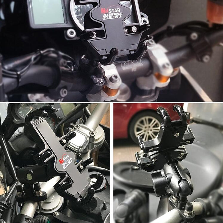 N-STAR NJN001 Motorcycle Bicycle Compatible Mobile Phone Bracket Aluminum Accessories Riding Equipment(With T Head) - free shipping - PMC TechLife - Order now!