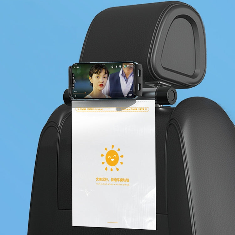 Car Storage Garbage Bag Bracket Car Mobile Phone Tablet Rear Pillow Holder(Titanium Gray) - Car Holders by PMC TechLife | Online Shopping South Africa | PMC TechLife | Buy Now Pay Later Mobicred