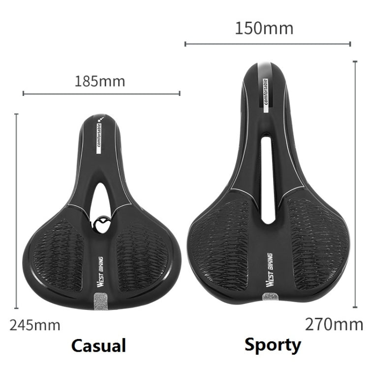 WESTBIKING Mountain Road  Bike Reflective Seat Cushion Soft Comfortable Seat Equipment Accessories, Colour: Casual - Bicycle Saddle by WESTBIKING | Online Shopping South Africa | PMc TechLife | Buy Now Pay Later Mobicred