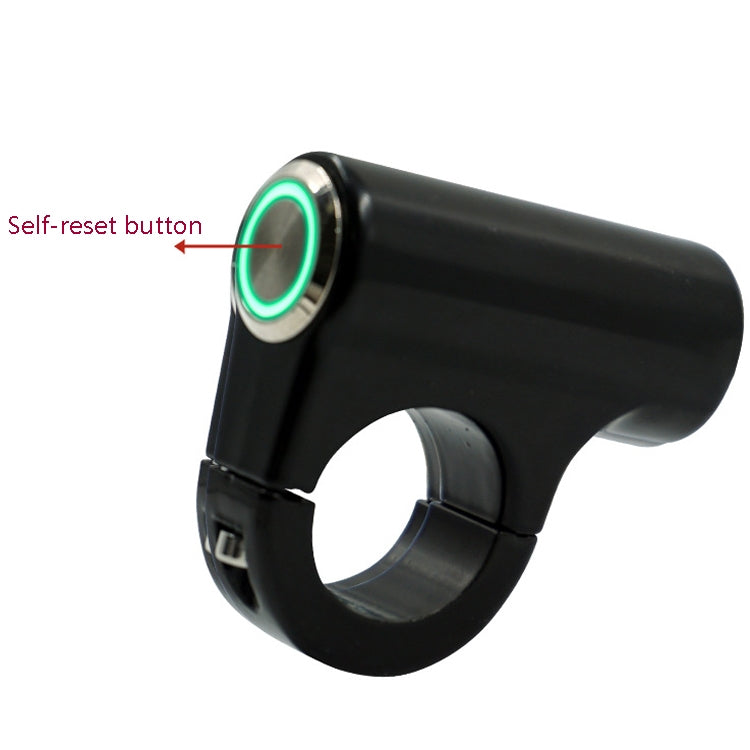 Motorcycle Electric Car Modified Accessories Faucet Handlebar Aluminum Alloy Speaker Large Light Shot Lamp Switch(Green Light Self-reset Flat Button 5 Line) - Electrical System by PMC TechLife | Online Shopping South Africa | PMC TechLife | Buy Now Pay Later Mobicred