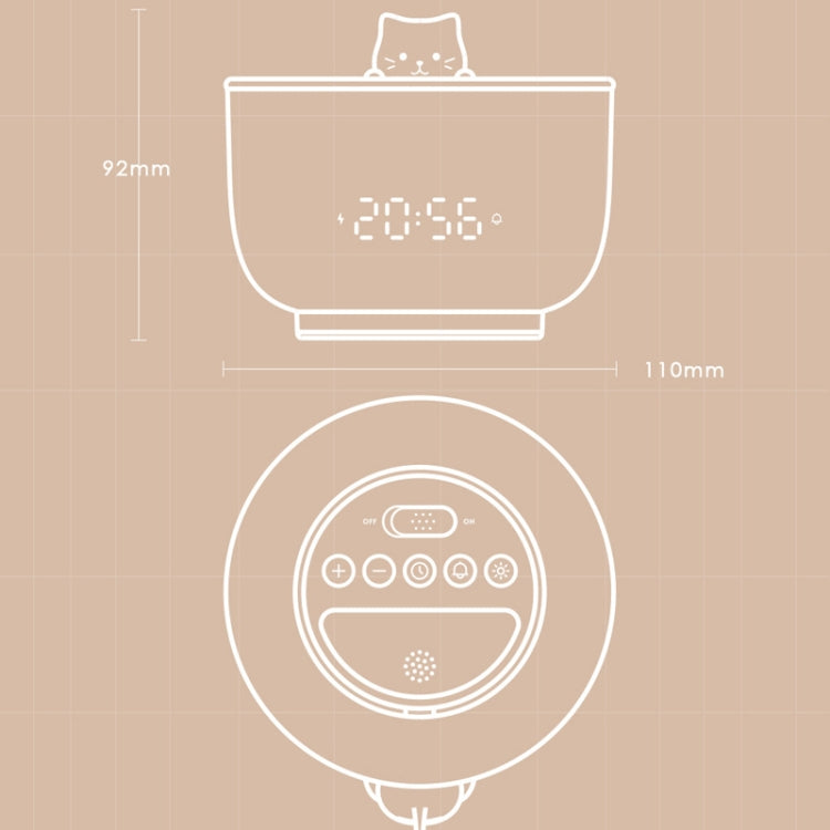 Multifunctional Voice-activated LED Light Shows Time Children Cartoon Cat Alarm Clock(Red) - Novelty Clock by PMc TechLife | Online Shopping South Africa | PMc TechLife | Buy Now Pay Later Mobicred