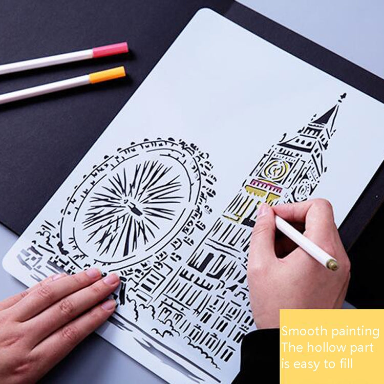 Sailing Line(5pcs / Set) Construction Series Painting Template Theme City A4 Label Template - Art Supplies by PMC TechLife | Online Shopping South Africa | PMC TechLife | Buy Now Pay Later Mobicred