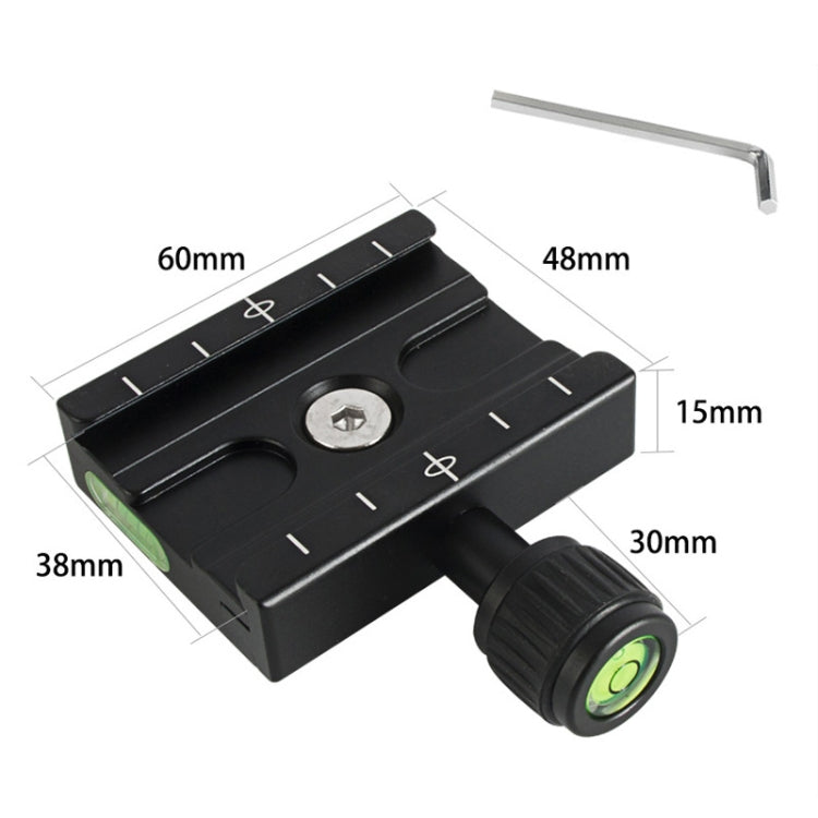 QR60 60mm Aluminum Alloy Quick Release Plate Clamp Base - Quick Release Plate by PMC TechLife | Online Shopping South Africa | PMC TechLife | Buy Now Pay Later Mobicred