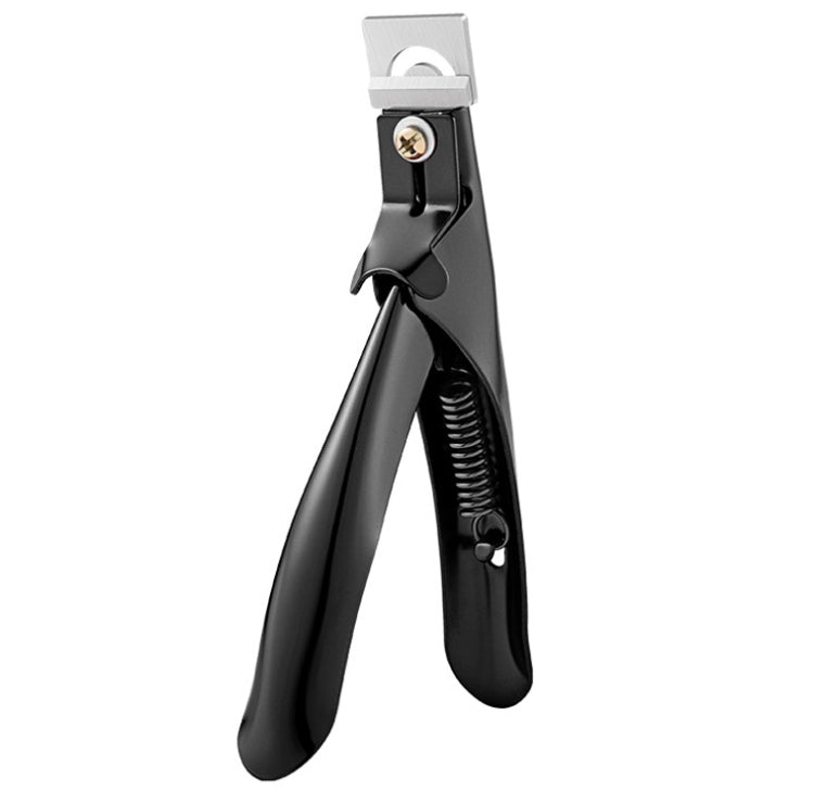 Nail Word Cut French U-Shaped Cut Fake Nail Cut Stainless Steel Nail Knife, Color Classification: Electrophoretic Black - free shipping - PMC Jewellery - Order now!