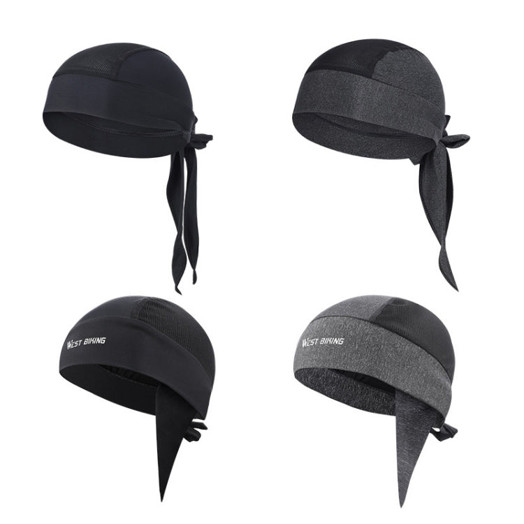 West Biking Summer Ice Silk Pirate Cap Riding Cap Men And Women  Outdoor Windproof Sunscreen Headgear, Size: Free Size(Triangle Towel Black) - free shipping - PMC TechLife - Order now!